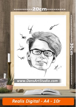 Jasa sketsa/lukis digital menggunakan komputer - bonus cetak ukuran A4/10r